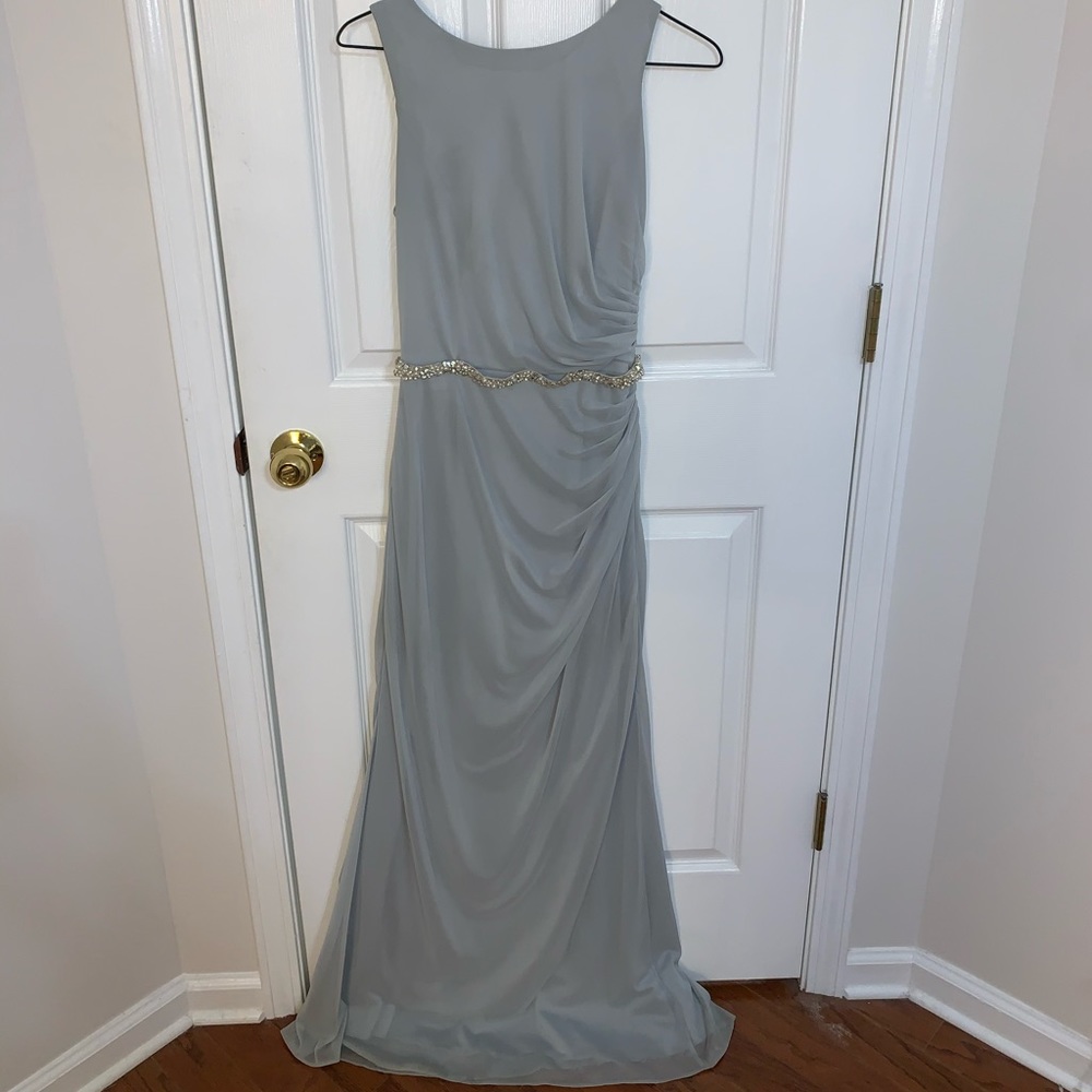 David’a Bridal High-Neck Ruched Bridesmaid Dress